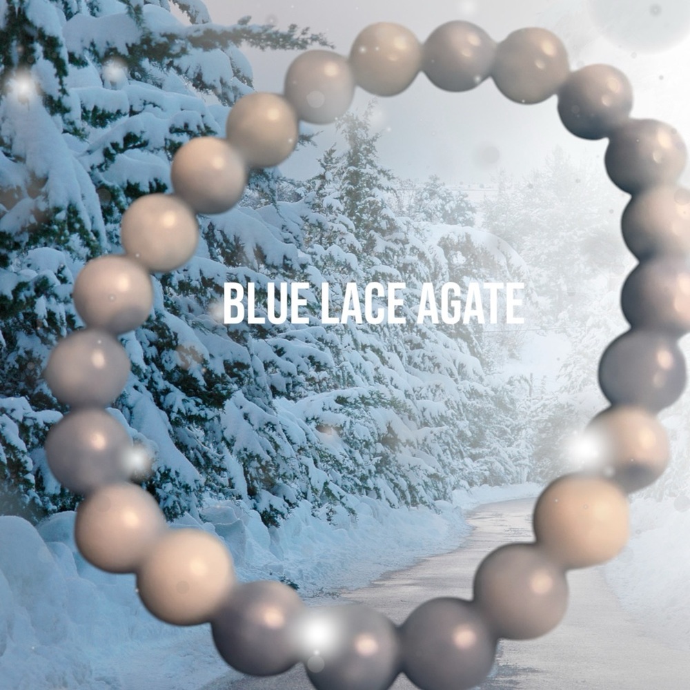 0163B Blue Lace Agate Bracelet 8mm